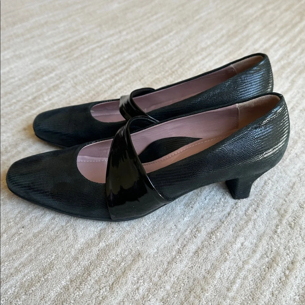BeautiFeel Victoria Luminous Suede Pump Black Black Patent EU 40 US 9-9.5